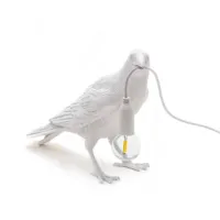 seletti lampe terrasse déco led bird lamp en attente blanc