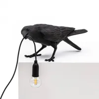 seletti lampe terrasse déco led bird lamp jouant noir