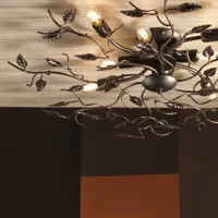 euluna plafonnier cernecchio à 8 lampes, bronze