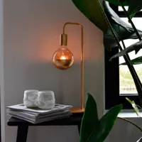 calex u-line lampe à poser, câble de 1,5 m, dorée