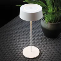 eco-light lampe de table batterie led cocktail, dim, blanche