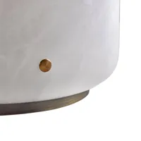 carpyen lampe de table led capsule en alabaster hauteur 30,2cm