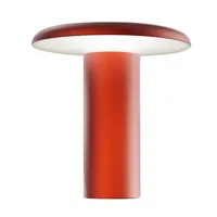 artemide takku lampe de table led avec batterie, rouge