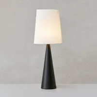markslöjd lampe à poser conus avec abat-jour off-white, noir