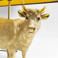 kare cow gold lampe à poser avec abat-jour en lin