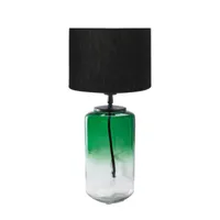 pr home gunnie lampe à poser, verre vert/clair