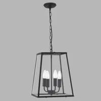 searchlight suspension lantern, noire, à quatre lampes