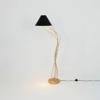 holländer lampe sur pied ischia à 1 lampe noire/dorée