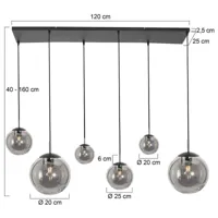steinhauer suspension bollique, à 6 lampes