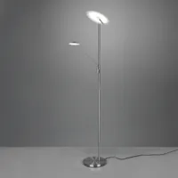 trio lighting lampadaire led brantford liseuse, nickel mat