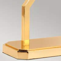 elstead lampe table tissu cross pied doré/abat-jour ivoire
