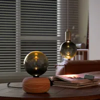 calex round wood lampe à poser en bois