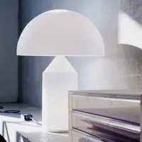 oluce atollo - lampe à poser en verre de murano, 70 cm