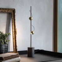 sil-lux lampe à poser led magnetic, bronze/dorée