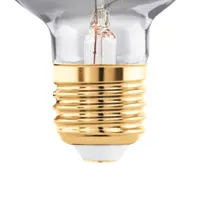 eglo lampes led e27 4w g60 2.000k filament smoky dimmable
