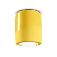ferroluce plafonnier pi, cylindrique, ø 12,5 cm jaune