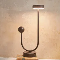 aytm lampe de table led grasil, noir, marbre, hauteur 56 cm