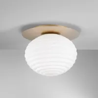 eco-light plafonnier ripple, doré/opale, ø 35 cm