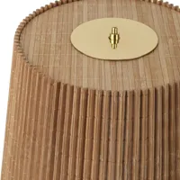 gubi lampe à poser 9205, laiton, abat-jour en bambou, hauteur 58 cm