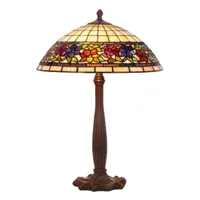 artistar lampe de table flora style tiffany, ouverte en bas, 64cm