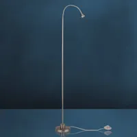busch lampe sur pied led mini, bras flexible, nickel, 5.000k