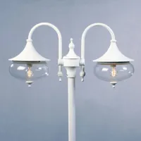 konstsmide lampadaire d'extérieur libra à 2 lampes blanc