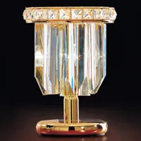 patrizia volpato lampe à poser cristalli dorée à l'or 24 carats