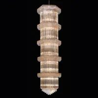 patrizia volpato suspension ambrée cristalli de 340 cm de haut