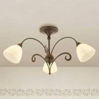 plafonnier rustique luca à 3 lampes