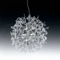 metallux suspension moderne astro, 9 lampes, transparente