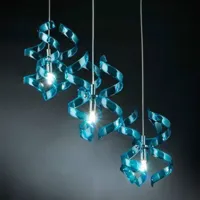 metallux fascinante suspension blue, 3 lampes