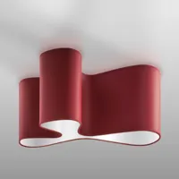 sil-lux plafonnier design mugello rouge/blanc