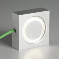 tecnolumen lampe multi-usages square avec led et câble vert