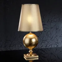 schuller valencia lampe à poser dorée terra, hauteur 60 cm