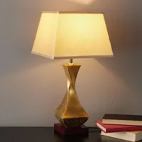 schuller valencia lampe à poser originale deco avec pied doré