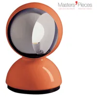 artemide - lampe de table masters' pieces en métal, métal verni couleur orange 26 x 21 18 cm designer vico magistretti made in design