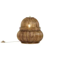 gubi - lampe de sol bohemian 72 en fibre végétale, rotin couleur bois naturel 200 x 39.15 cm designer gabriella crespi made in design