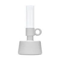 fatboy - lampe à huile d'extérieur flamtastique en plastique, verre thermo-résistant couleur blanc 83.78 x 115 cm made in design
