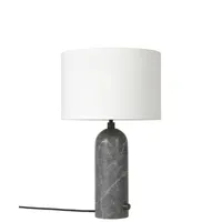 gubi - lampe de table gravity en pierre, tissu couleur gris 59.44 x 49 cm designer space copenhagen made in design