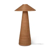 ferm living - lampadaire lampes rotin en fibre végétale, rotin couleur bois naturel 280 x 106.62 131 cm designer trine andersen made in design