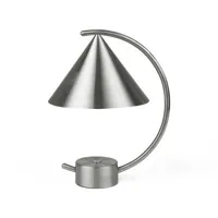 ferm living - lampe sans fil rechargeable meridian en métal, acier inoxydable couleur métal 20.9 x 27.85 26 cm made in design