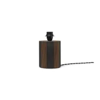 ferm living - pied de lampe lampe à composer en bois, placage chêne fumé fsc couleur bois naturel 260 x 26.21 21 cm made in design