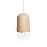 hartô - suspension luce en bois, chêne massif couleur bois naturel 20.33 x 18 cm designer mickael  koska made in design