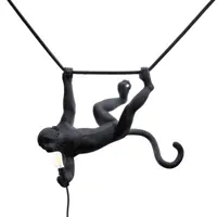 seletti - lampe d'extérieur animaux en plastique, résine couleur noir 59 x 40 44 cm designer marcantonio made in design