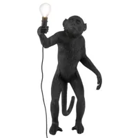 seletti - lampe d'extérieur animaux en plastique, résine couleur noir 46 x 59.44 54 cm designer marcantonio made in design