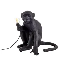 seletti - lampe d'extérieur animaux en plastique, résine couleur noir 34 x 59.44 32 cm designer marcantonio made in design