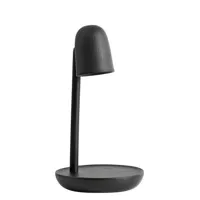 muuto - lampe de table focus - noir - 400 x 28.11 x 29 cm - designer andreas bergsaker - bois, frêne massif tourné