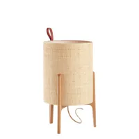carpyen - lampe de table greta en bois, chêne massif couleur bois naturel 40.41 x 44 cm designer gabriel teixidó made in design