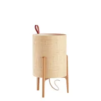 carpyen - lampe de table greta en bois, chêne massif couleur bois naturel 28.85 x 33 cm designer gabriel teixidó made in design