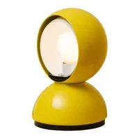 artemide - lampe de table eclisse en métal, métal verni couleur jaune 21.25 x 18 cm designer vico magistretti made in design